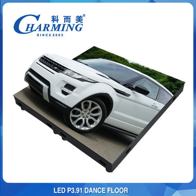 P3.91 硬いガラス表面の防水設計のLEDダンスフロアパネルは,車展イベントに適した平方メートルあたり500kgをサポートする