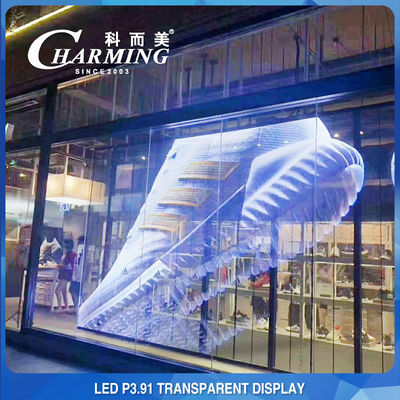 魅力的な屋外の透明な LED のウォール・ディスプレイの反衝突 500x1000mm