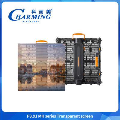 500*500mm P3.91 LED透明画面 ショッピングモール 広告画面 LED壁画面