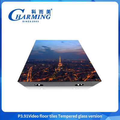 パーソナライゼーション P3.91 ビデオパネルディスプレイ SMD1921 室内・室外 ガラス+ゴブカバー+鉄枠サイン LEDダンスフロア レンタル
