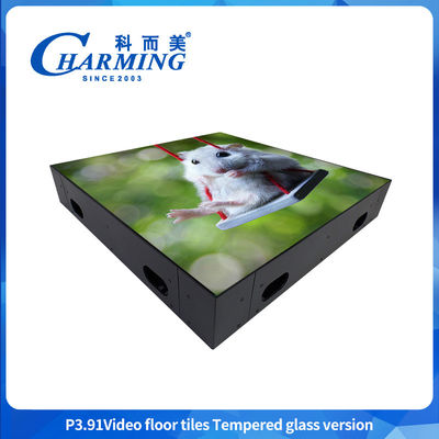 中国 舞台機器 メーカー GOB クラフト ガラス ビデオ ステージ LED ダンス フロア 3840Hz スタンド 携帯 ダンス フロア LED ディスプレイ