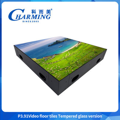 50x50CM LEDダンスフロア P3.91 ビデオフロアタイル テンパーガラス版