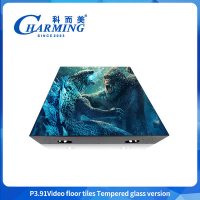 装飾的なLED文字列フロアスクリーンディスプレイP3.91 ガラスカバー 強く防水