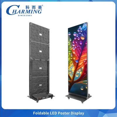 P2 Foldable LED Poster Screen with Mobile Intelligent Control and 7680Hz Refresh Rate for Indoor Advertising