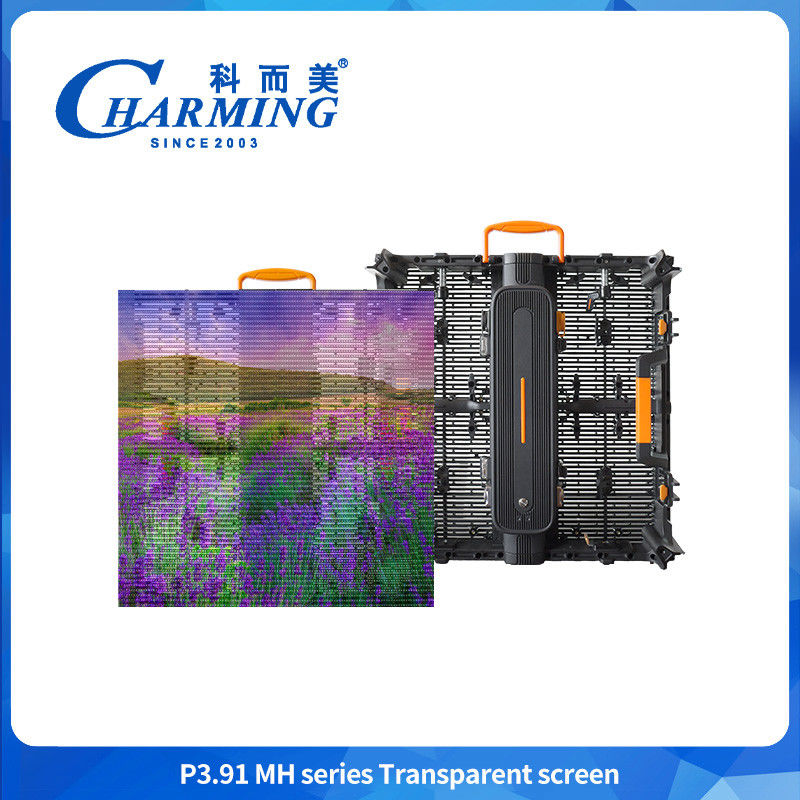 500*500mm P3.91 LED透明画面 ショッピングモール 広告画面 LED壁画面