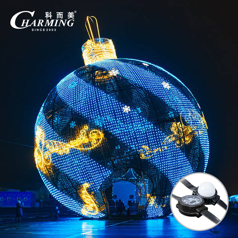 CM-40C 高輝度ピクセルライト φ40x15.2mm RGB IP66 PCシェル ビルボード & ブリッジ照明に最適