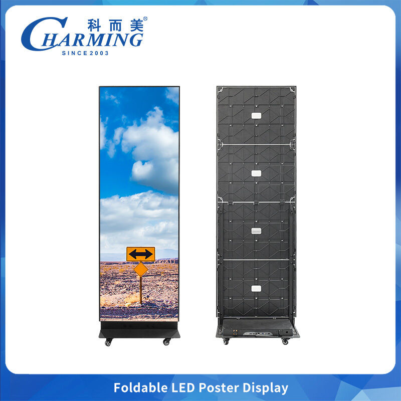  Foldable LED Poster Display Featuring High Refresh Rate GOB Process and Smart Mobile Control