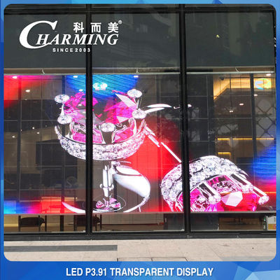 防塵 HD 透明 LED ビデオ ウォール ウィンドウ ディスプレイ 軽量 P3.91