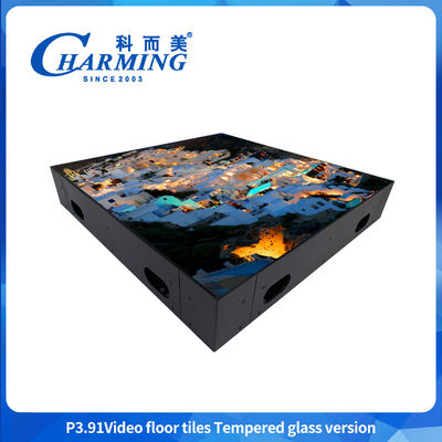 50x50CM LEDダンスフロア P3.91 ビデオフロアタイル テンパーガラス版