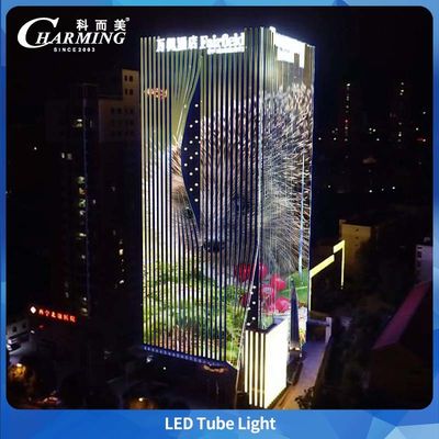 IP65定格屋外チューブライト、暗い領域のない接続、階段の建物照明用UVカットPCカバー