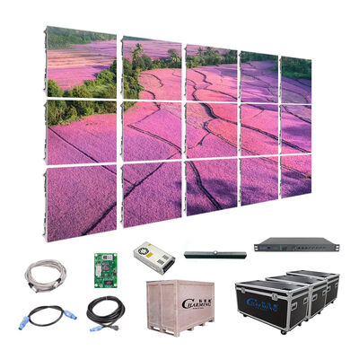 3840Hz 高室内リフレッシュレート P3.91 LEDビデオウォール 鋳型アルミキャビネットと500x1000mm軽量デザイン